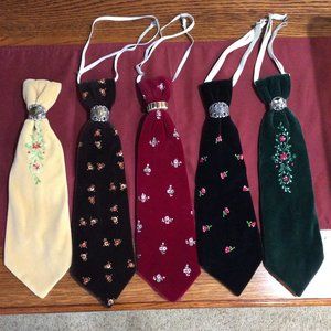 Vintage Velvet Men’s Elastic Neckties